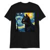 Ein Sternenschwarzer Kater Nacht Van Gogh T-Shirt Herren Damen T-Shirts Top
