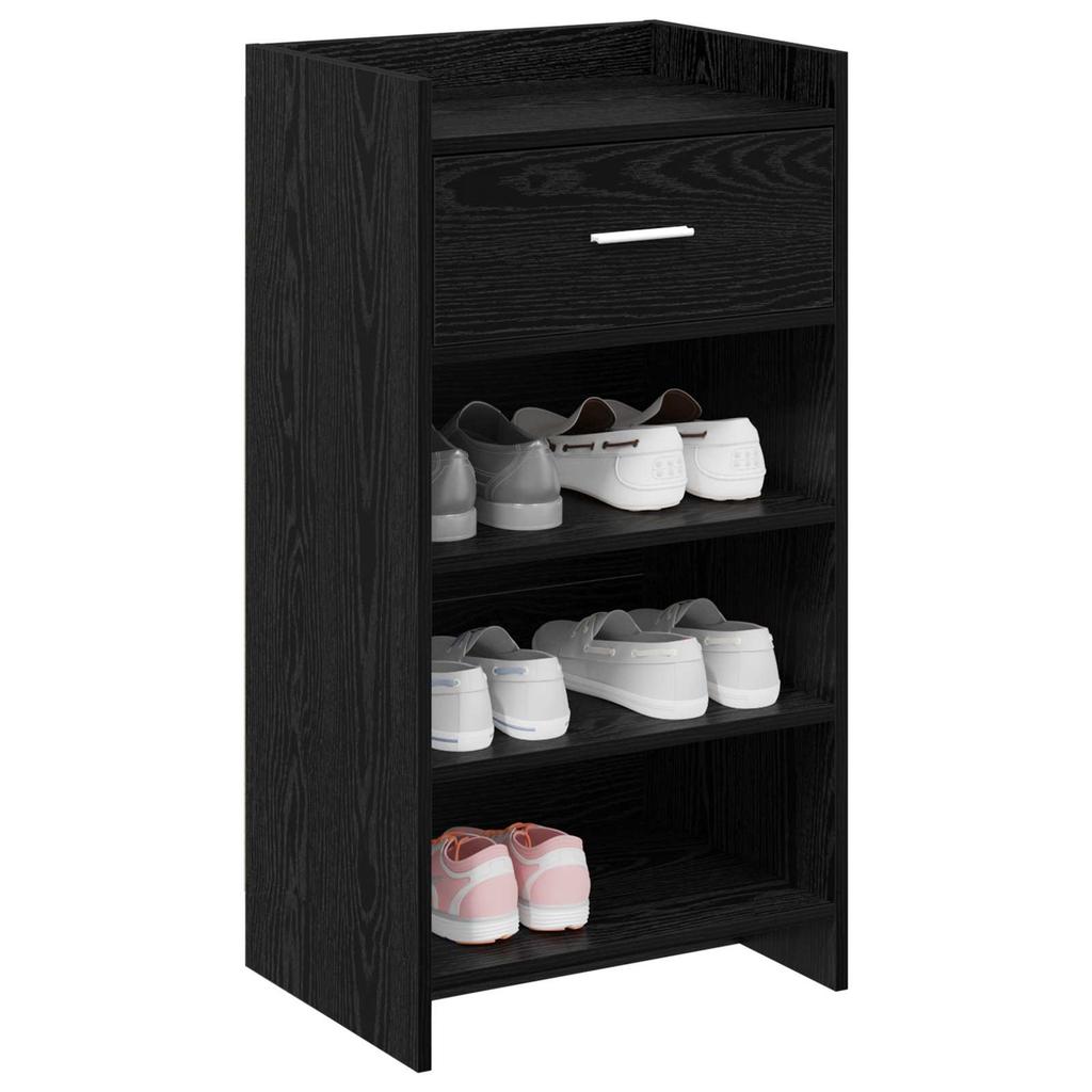 Shoe Cabinet Black Oak 48 x 36 x 92 cm Particleboard