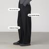 ABOUTSEA Women's High Waist Slimming Wool Scythe Pants - Autumn/Winter Casual Straight Leg Loose Fit