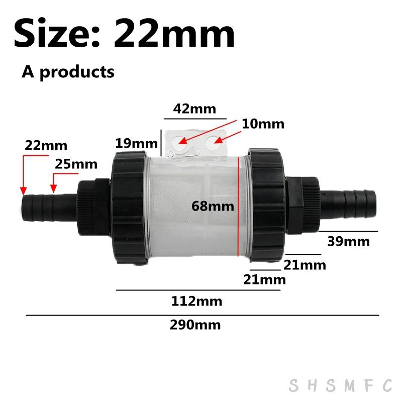 1~8  PCS 18/22mm Pagoda Hose Filter Agricultural Irrigation Fittings Aquarium Transparent Filter Fish Tank Water Pipe Filter