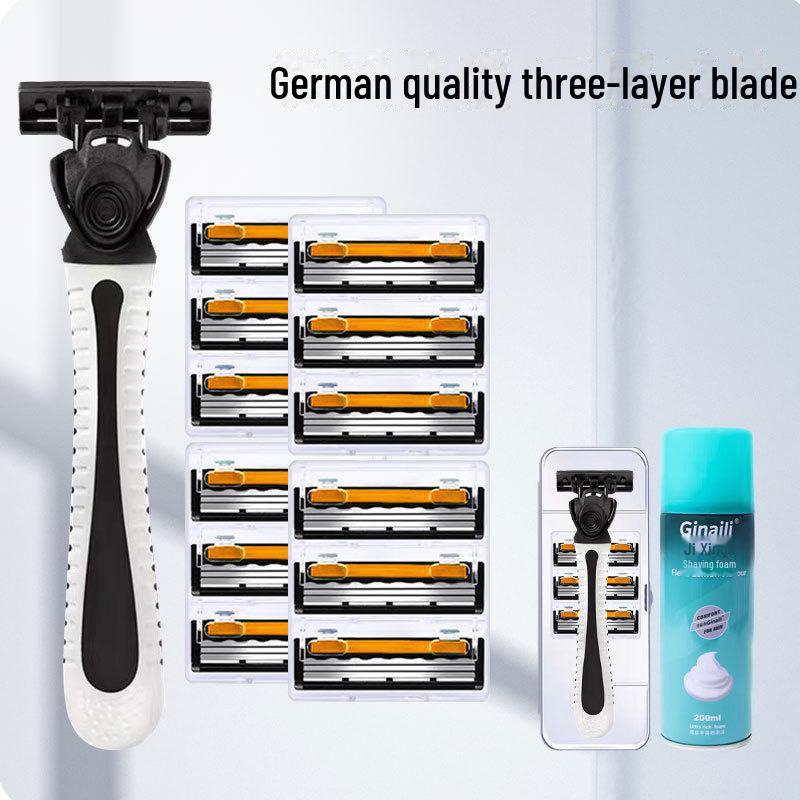 Men's Three-Layer Stainless Steel Manual Razor Blade
