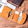 [Naru] Tri-Fold Wallet Mini, Men's & Women's, Genuine Leather, Tochigi Leather, Made In Japan (Camel)