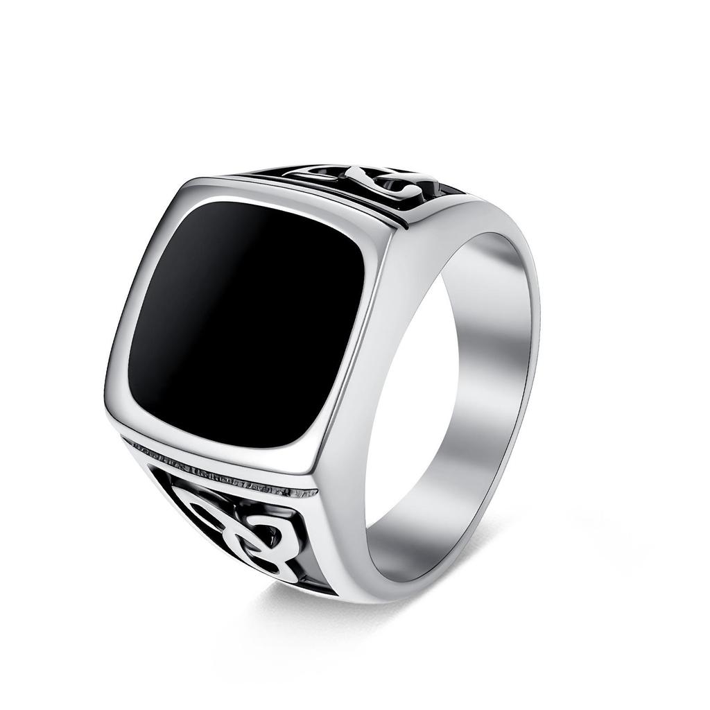 Stainless Steel Celtic Triquetra Cast Ring for Men: European & American Style Finger Jewelry