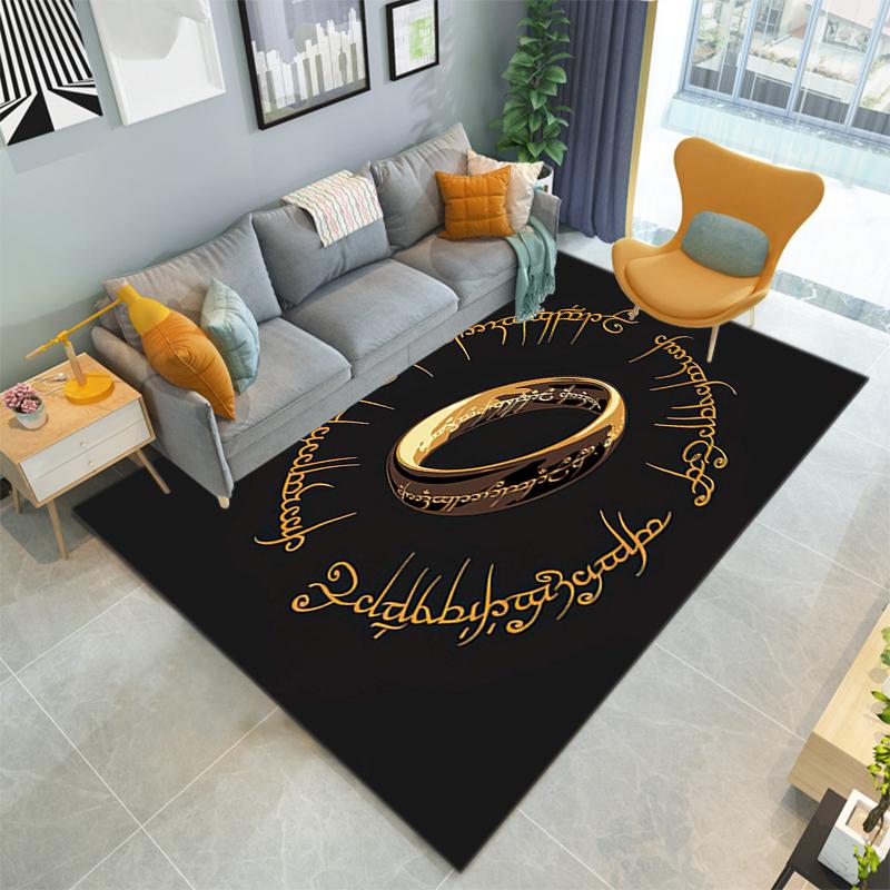 1PC Lord of the Rings Print Rug - home decoration Carpet For Living Room Bedroom Flooring Computer Chair Area Rug