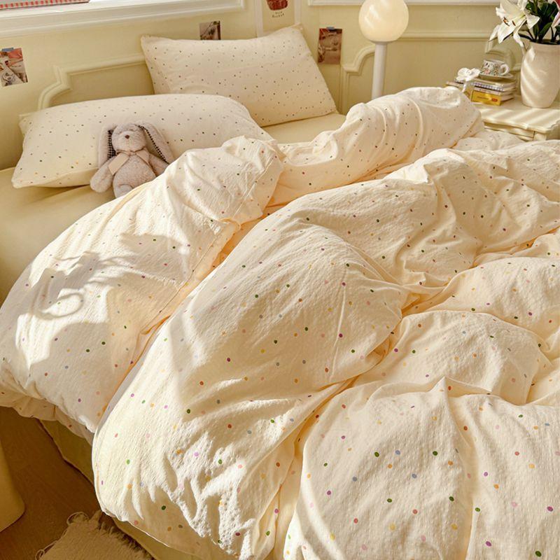 

New Soft Skin-friendly Bedding Set Comfortable Breathable Duvet Cover Set with Sheet Single Double Quilt Cover and Pillowcases AU Single size 3 pcs