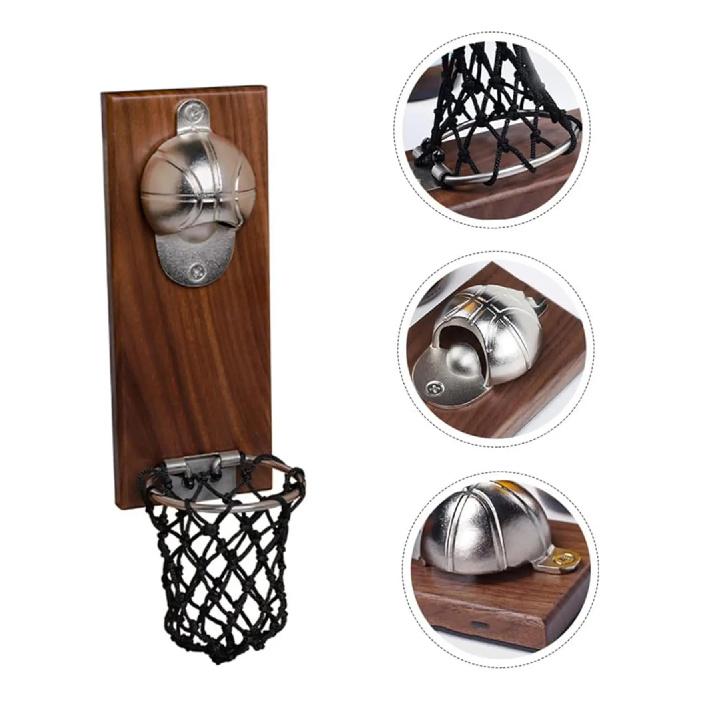 Wall-Mounted Bottle Opener in the Shape of a Ball and a Cat