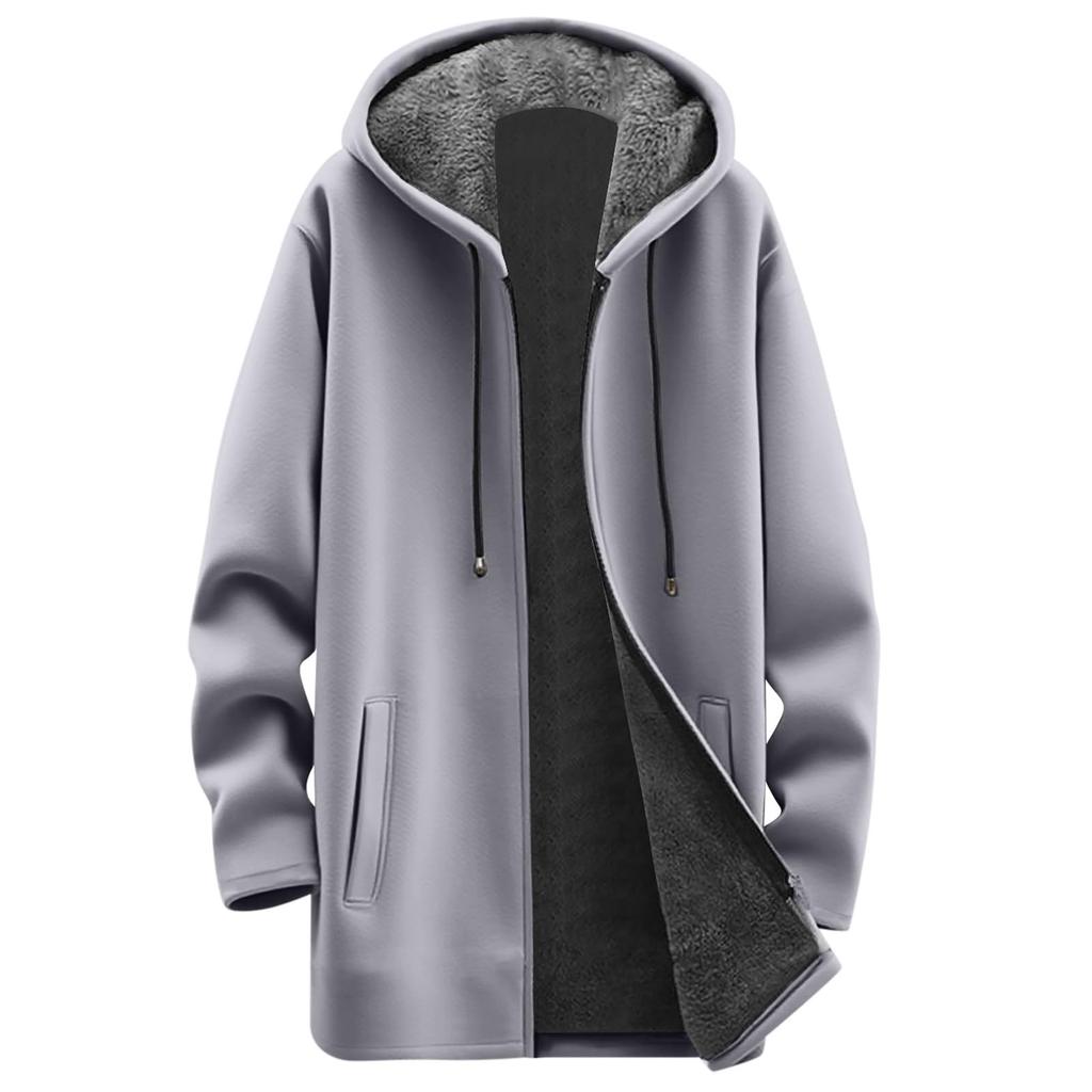 Women's Oversized Zipper Hoodie With Drawstring, Long Sleeves And Fleece Jacket