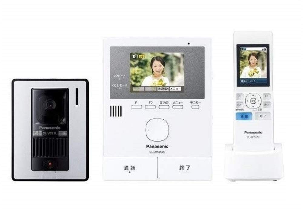 

Panasonic Wireless Video Doorphone with Anywhere Doorphone VL-SWD302KL Monitor, белый