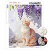 3D Pearl Painting Kit Cute Cat Design Frameless DIY Bead Art Canvas Leisure Handmade Craft for Bedroom Wall Decor