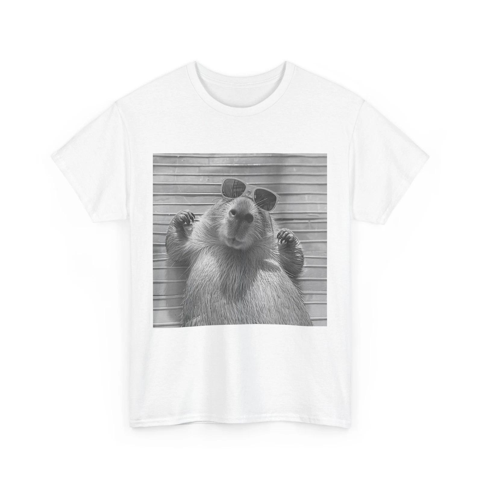 Capybara Shirt, Capybara Rodents Animals Lovers Capybara Sunglasses Funny Shirt S