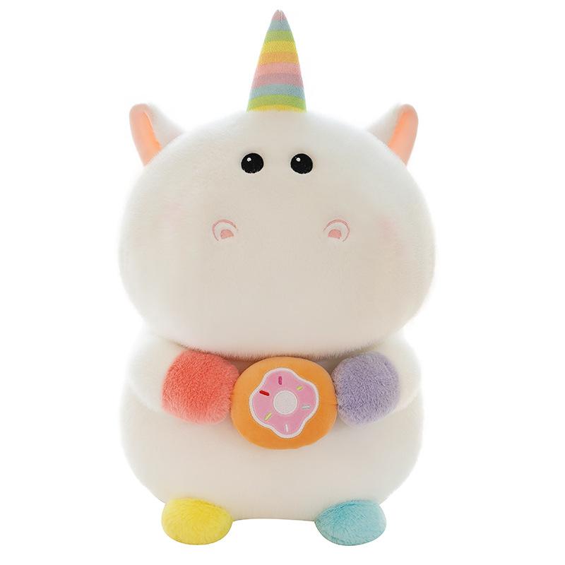 

Q cute donut unicorn plush toy doll cute cute cute cute holding candy doll throw pillow doll 21cm 0.19kg