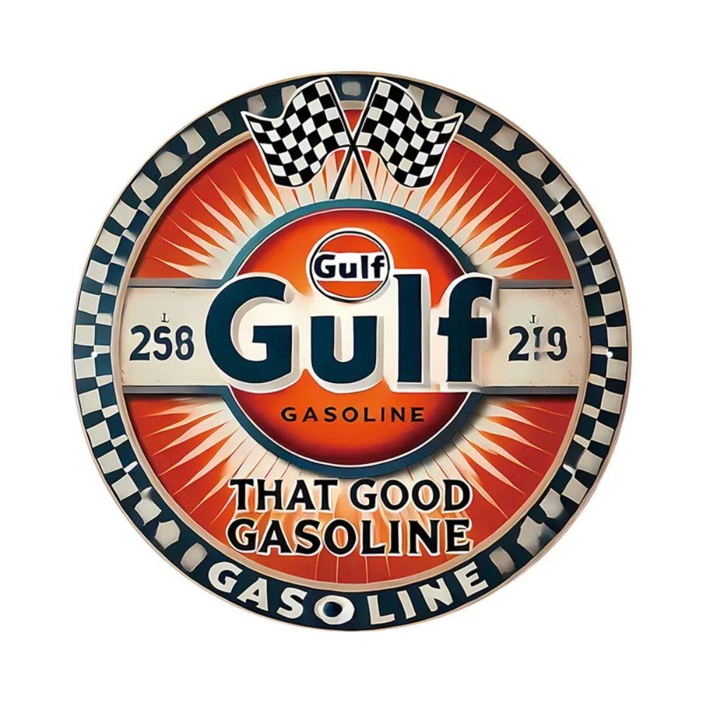 "King of the Road" Motorcycle Retro Round Metal Garage Sign 20x20cm