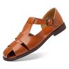 Fashion Summer Men's Fisherman Sandals High-Quality Comfortable Breathable With Cross -Buckle Toe Caps  Are Lightweight And Casual Shoes
