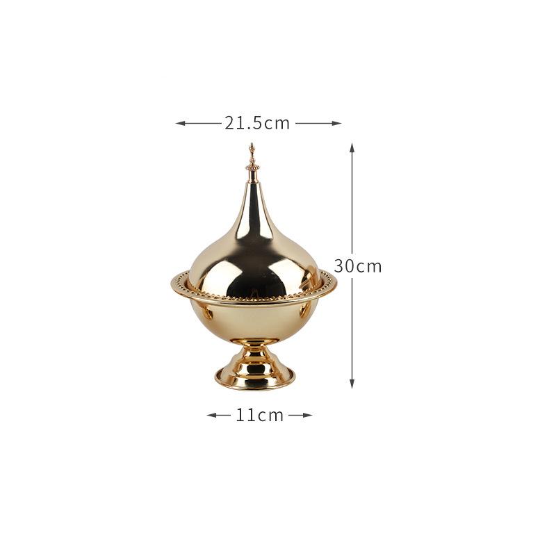 Gold-plated Metal Decorative Jar Wedding Props Wedding Ornaments Wrought Iron Candy Box Flower Arrangement Home Decoration