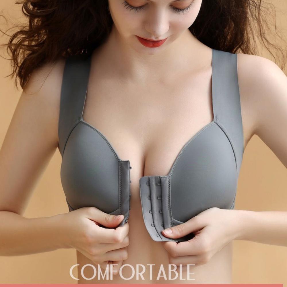 Seamless Bra Front Hook Women Push Up Bralette Underwear Wireless Female Lingerie Fashion Letter Pattern Bras