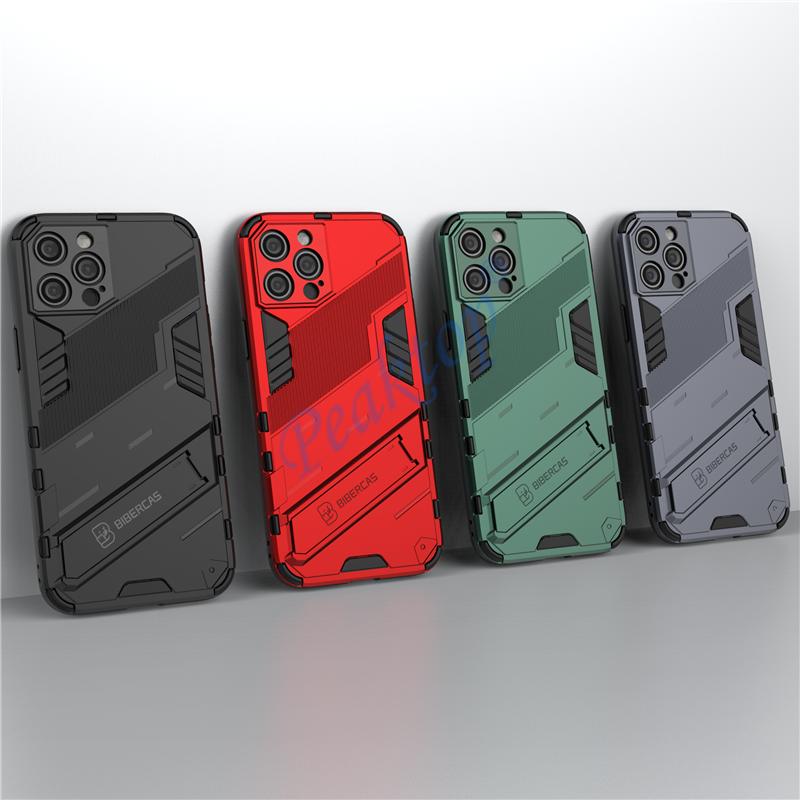 Armor Cyber Shockproof Case For iPhone 12 Mini 13 12 Pro SE 2020 XR XS Max X 11 12 Pro Max 7 8 6 6s Plus Stand Holder Cover