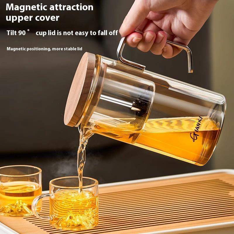 Gianxi Magnetic Suction Elegant Cup Tea Pot Household Glass Tea Cup High-End Tea Separation Tea Set Mug Cup For Tea Tea Ceremony