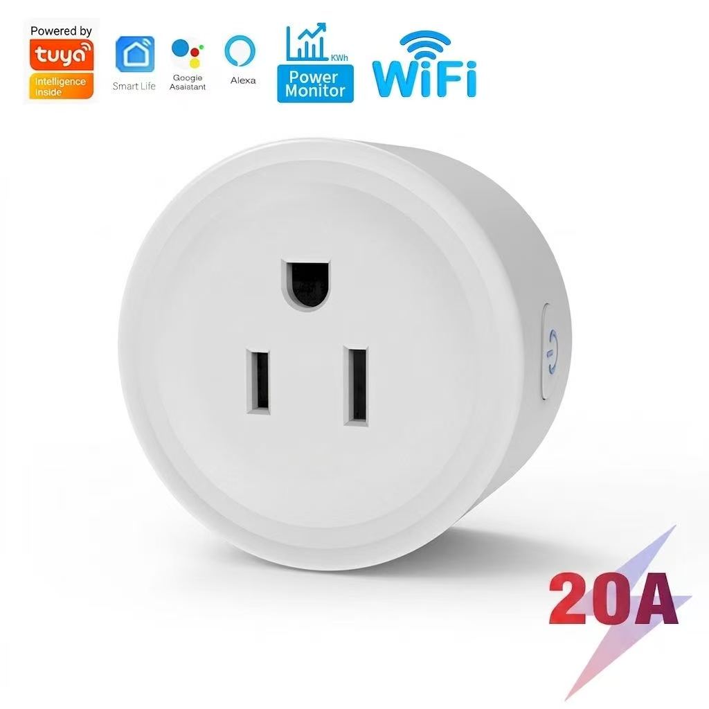 ZFSZ Smart Wi-Fi Plug - Wireless Remote Control Socket with Timer Function, Voice Control Works with Alexa & Google Home, Compact Design