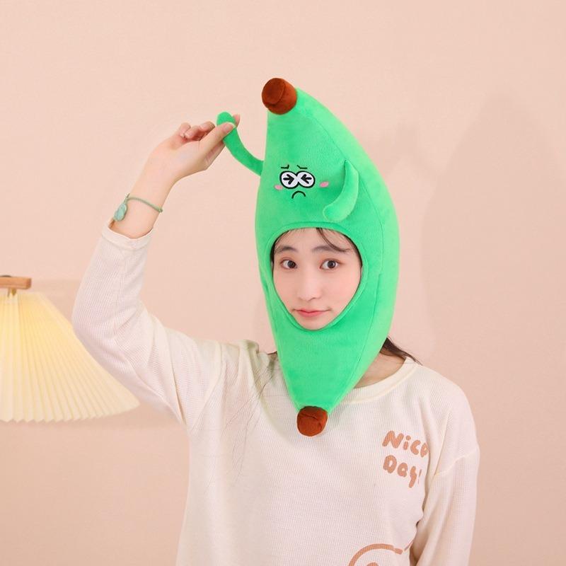 Banana green banana headgear hat, photo props, cartoon headgear, photo props performance props
