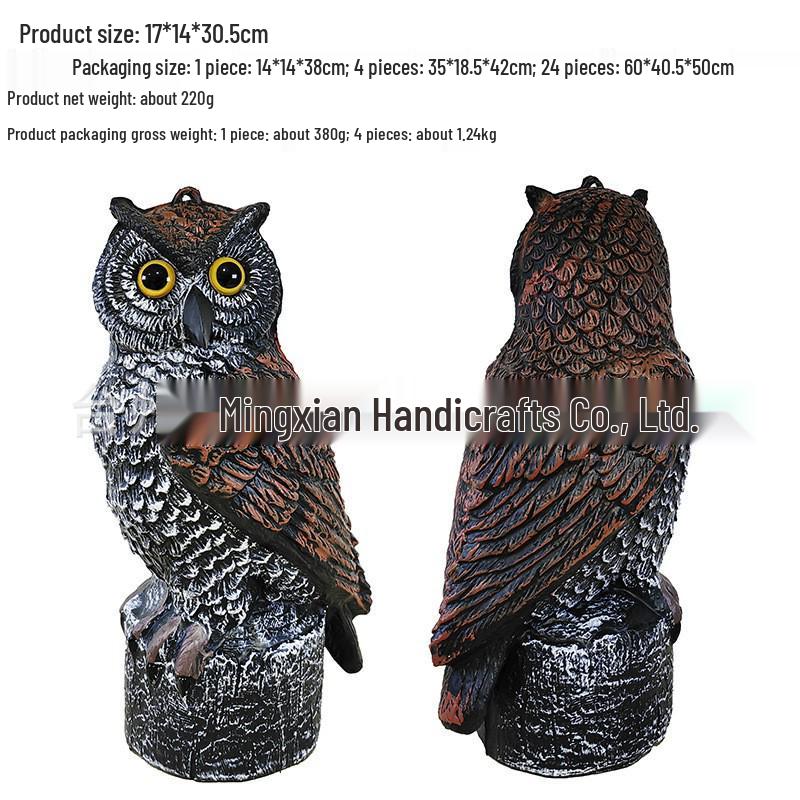 Outdoor Owl Bird Repellent and Mouse Deterrent Decorative Ornament