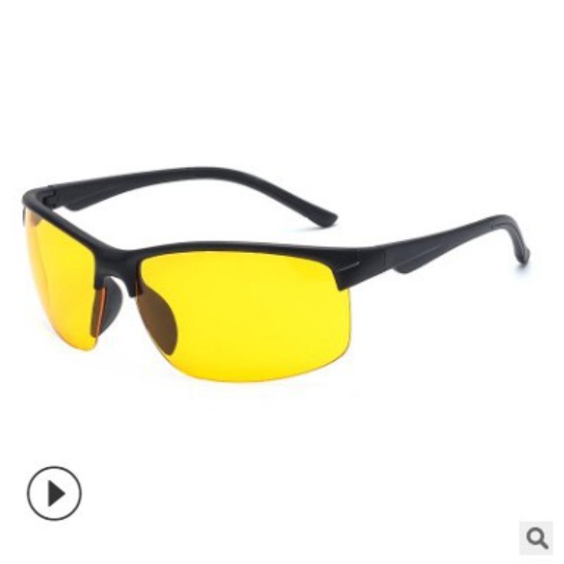 Men Night Vision Glasses for Driving Yellow Glasses PC Frame Sunglasses Outdoor Glasses To Handle At Night Anti Glare Gafas
