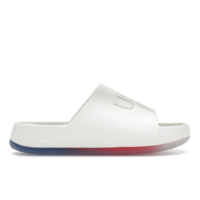 Nike Calm Slide USA Olympic Unisex Sneakers Cream Sail Sport-Red FV5601-100