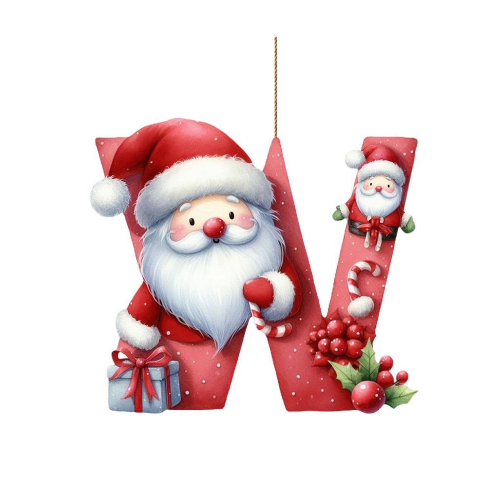 Christmas Acrylic Letter Ornament New Design 2D Plane Car Hanging Tree Decor Holiday Festive Home Decor Unique Xmas Decor Gift