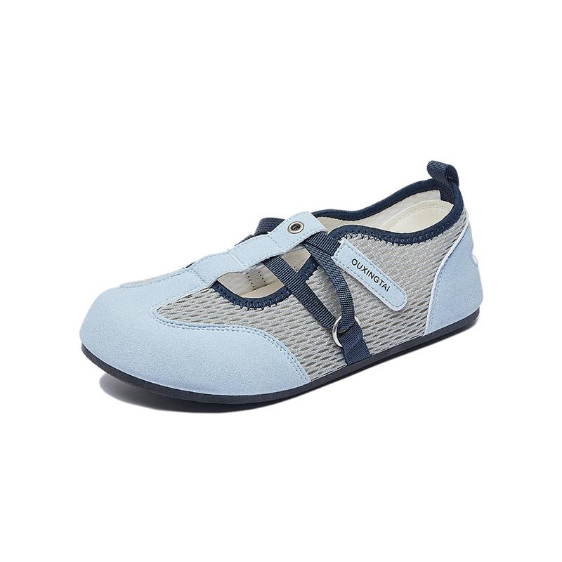 Fashion 2025 New Summer Shoes New Hollow Mesh Breathable Flat Casual Board Shoes Patchwork Mesh Shoes Shallow Mouth Designer