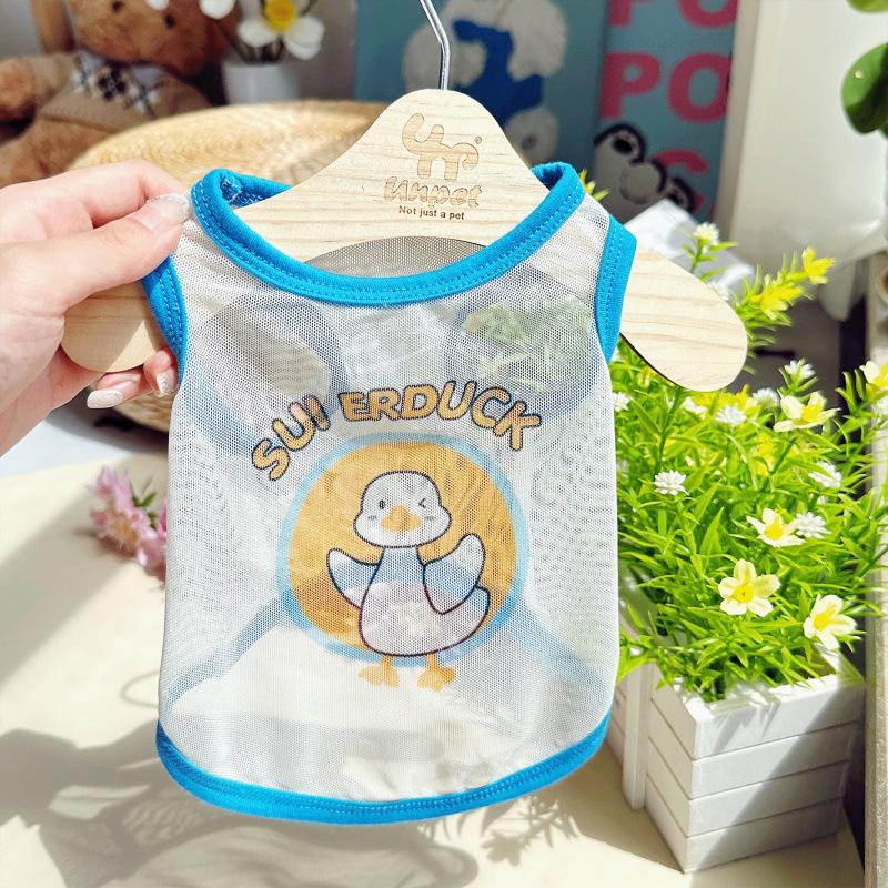 Cat and Dog Clothing Summer Thin Mesh Vest Pet Vest Cat Clothing Teddy Bear Decoration Anti Shedding Chihuahua Pet Shirt2025