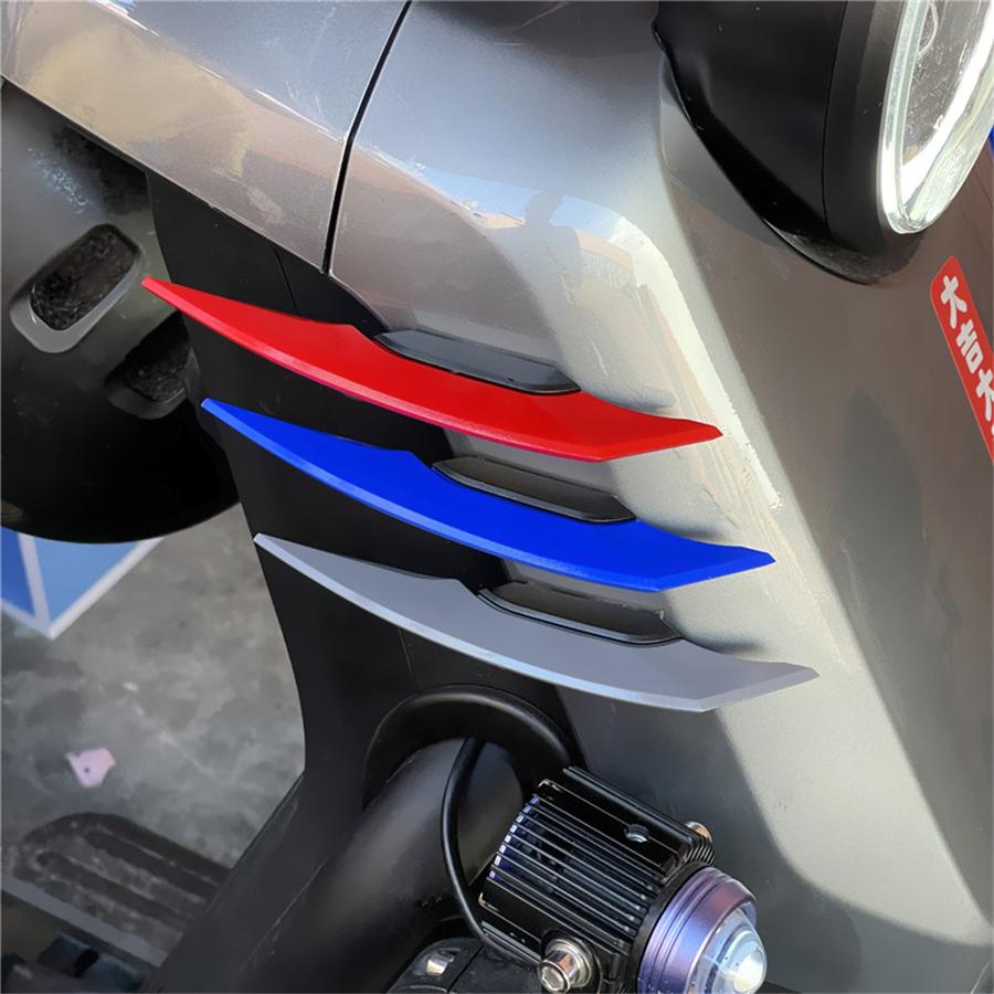 6x Green Universal Motorcycle Scooter Side Wings Winglet Spoiler Wind Deflector