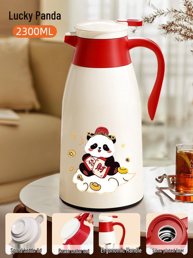 Large Capacity Insulated Thermos Flask with Glass Liner, 7-Hour Heat Preservation, Boiling Water Warming Pot, Hot Water Bottle for Home Use.