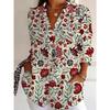 2026 New Women Autumn Blouse Multi Colored Print Lapel Button Up Womens Shirt Long Sleeve Elegant Daily Office Ladies Blouse Top