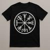 T-Shirt Vegvisir Kompass Rune Wikinger Wegweiser MotivWird in neuem Fenster oder Tab geöffnet