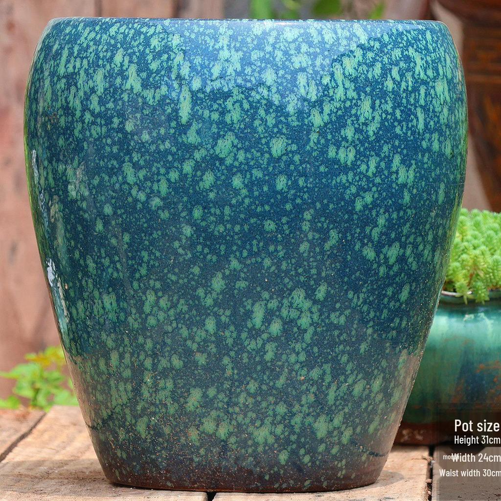 Handcrafted Large Ceramic Flower Pot for Tall Plants and Landscaping