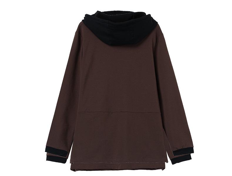 Women's Plus Size Velvet Hooded Sweatshirt - 2025 Autumn/Winter Mid-Aged & Sister Collection