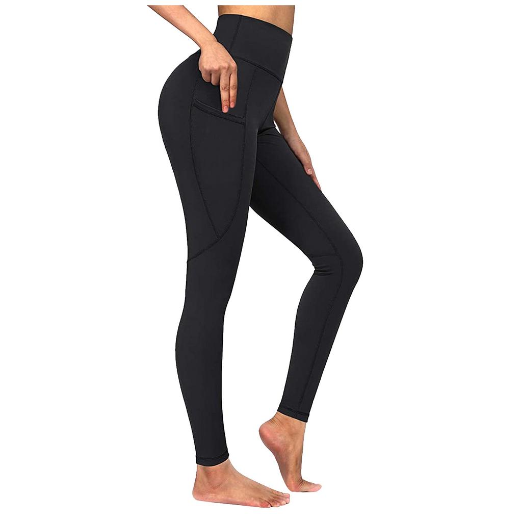 Damen Stretch Yoga Leggings Fitness Laufen Gym Sport Taschen Hose