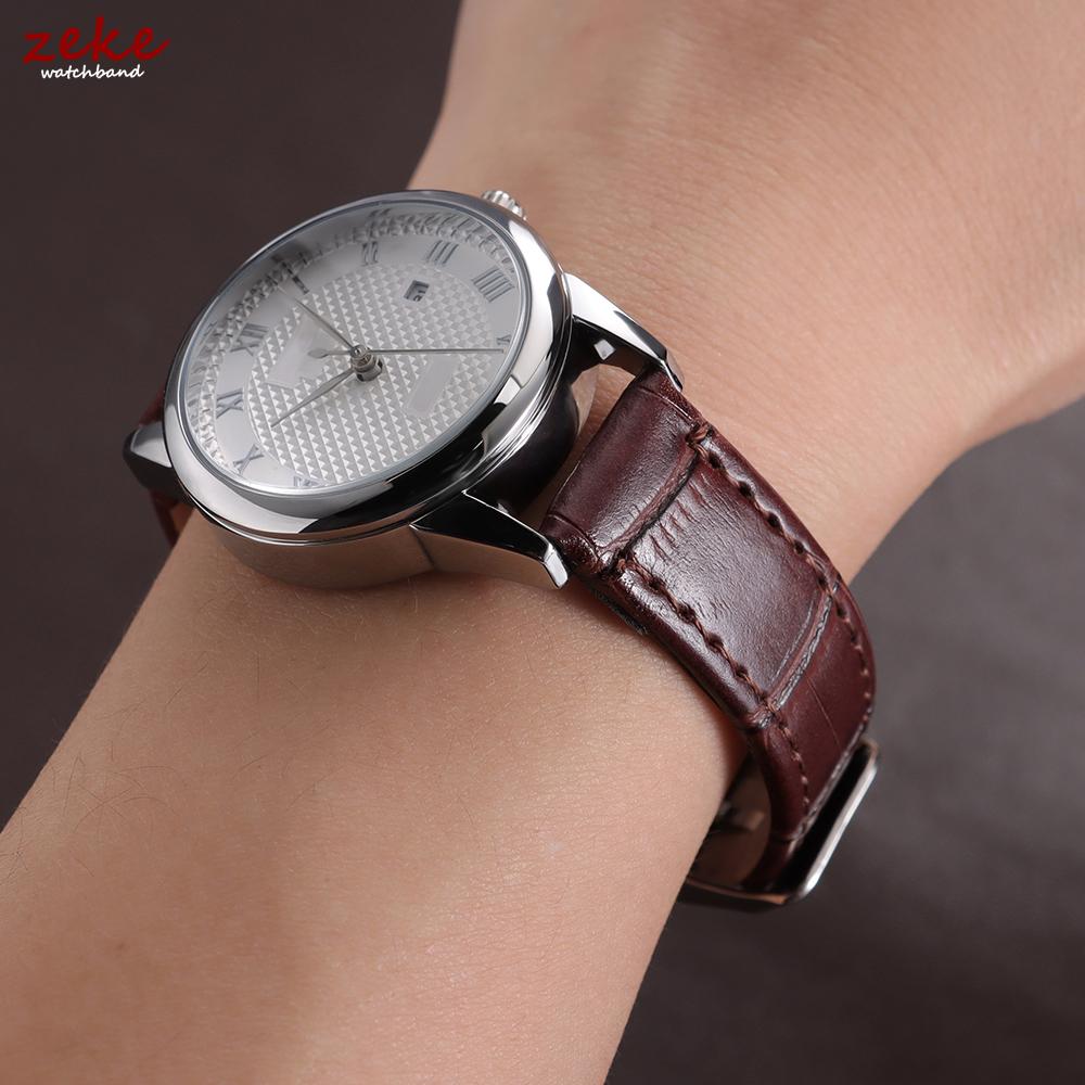 10mm 12mm 14mm 16mm 18mm 20mm Universal Replacement Leather Straps Ultra-thin Watch Band for Men Women Casual Wristwatch Band