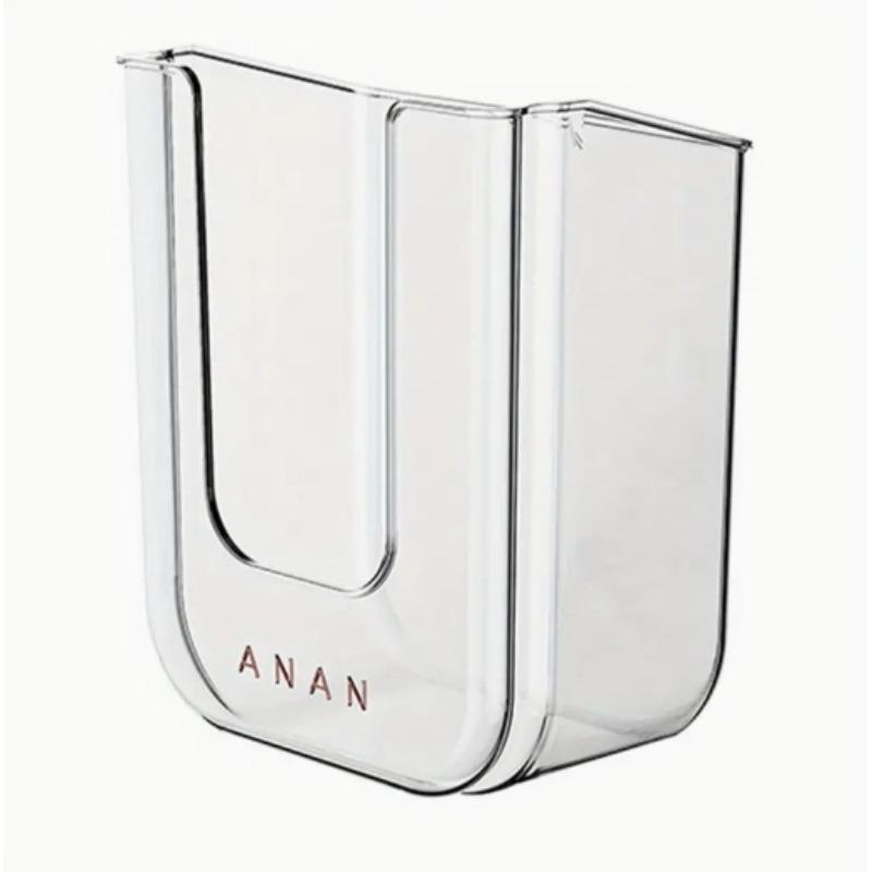 

1pc Easy-to-install wall-mounted tissue holder, space-saving прозрачный белый