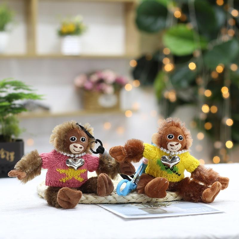 Cute Little Monkey Pendant, Plush Toy Doll, Gorilla Doll Keychain