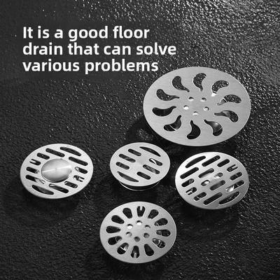 Floor Drain Cover, Deodorant Stainless Steel Cover, Kitchen Sewer Cover, Bathroom, Washing Machine Round Cover, Balcony Floor Drain