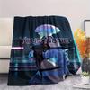 1PC Anime Fusion Custom Name Patterned Flannel Blanket Suitable For All Seasons For Home Decor Warmth And Comfort Gifts Holiday Present