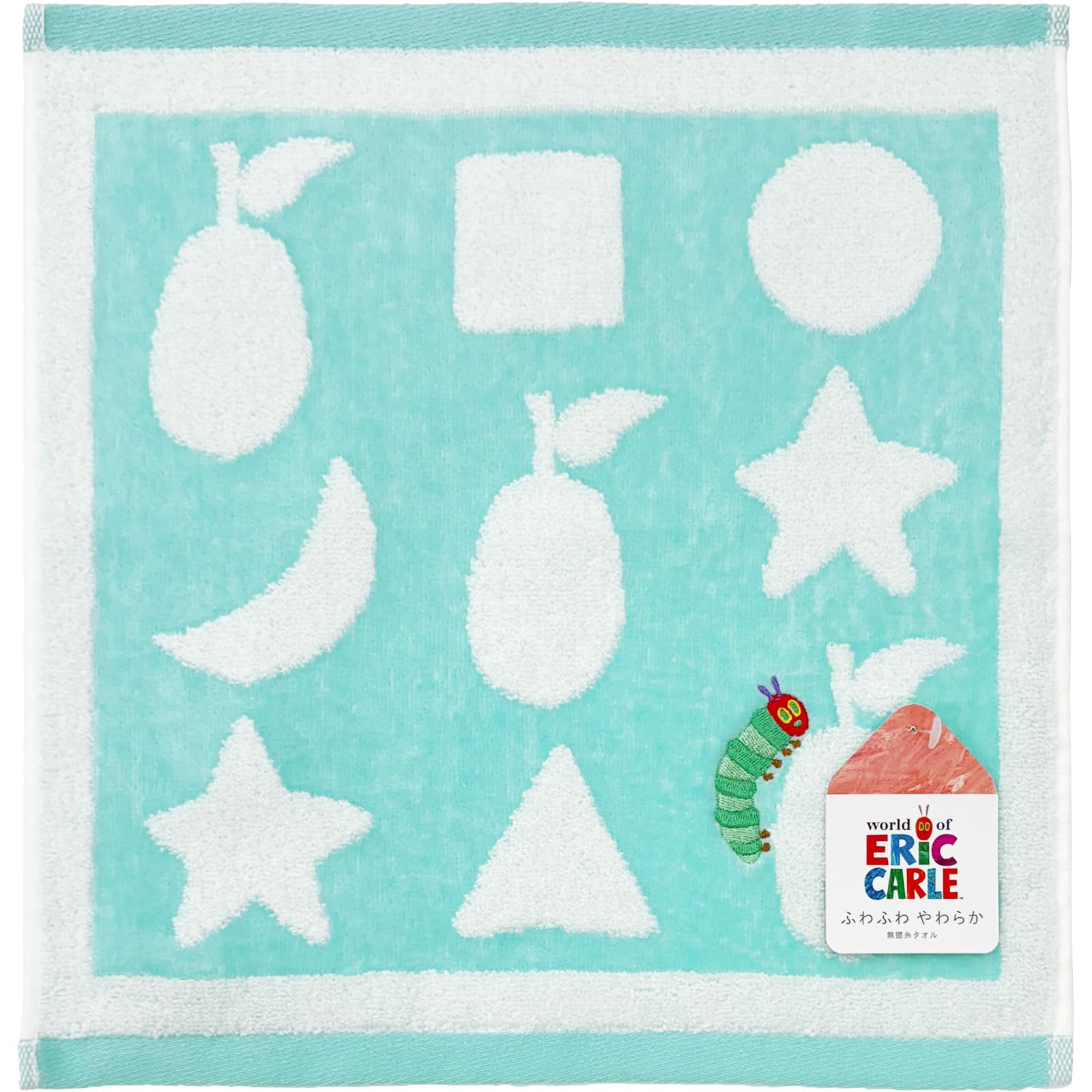 Hayashi Hand 33 x 35 The Very Hungry Caterpillar WP433201 Towel, Approx. cm, Shape, Blue,