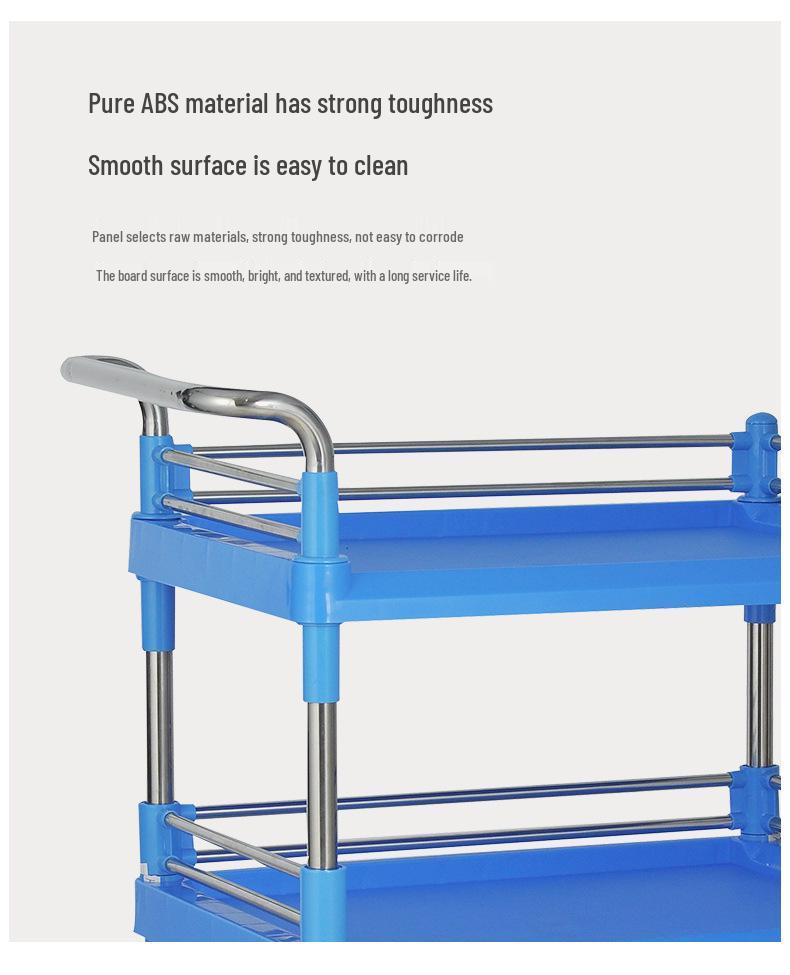 Medizinischer Edelstahlwagen: Kleiner chirurgischer Instrumentenwagen & Pflegetisch