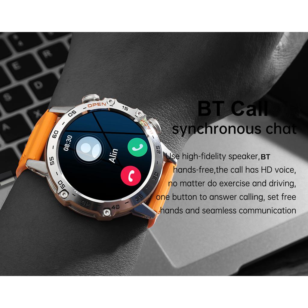 K52 Smart Bracelet Sports Watch 1.39 Inch IPS FullTouch Screen Fitness Tracker IP67 Waterproof BT Call Sleep Heart Rate