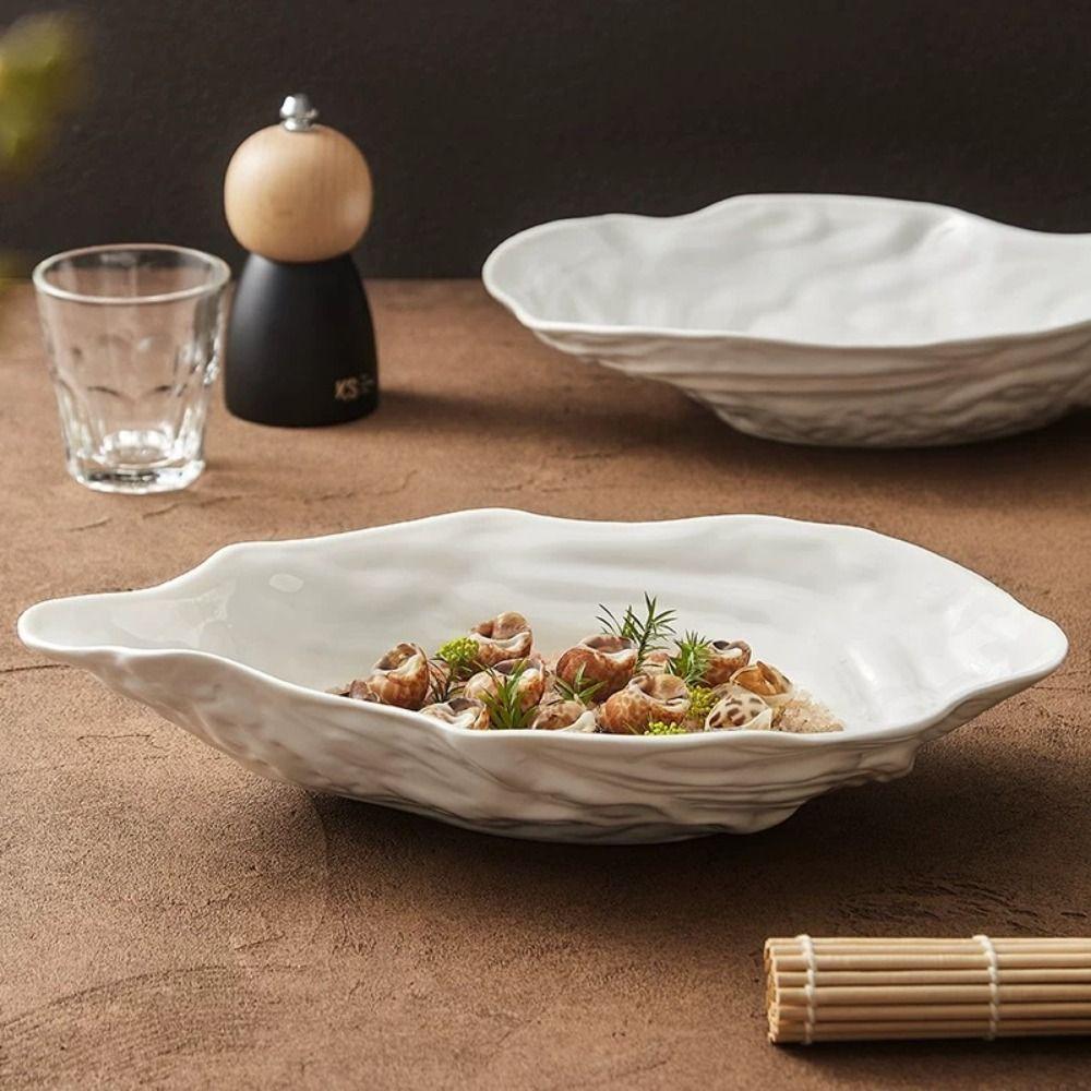 Keramický talíř na sashimi Kreativní dezertní podnos Kuchyňský organizér Salátový talíř Dim Sum