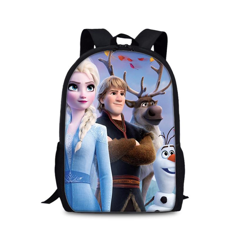 Frozen Childrens Cartoon Backpack With Lightweight Nylon Material For School And Daily Use