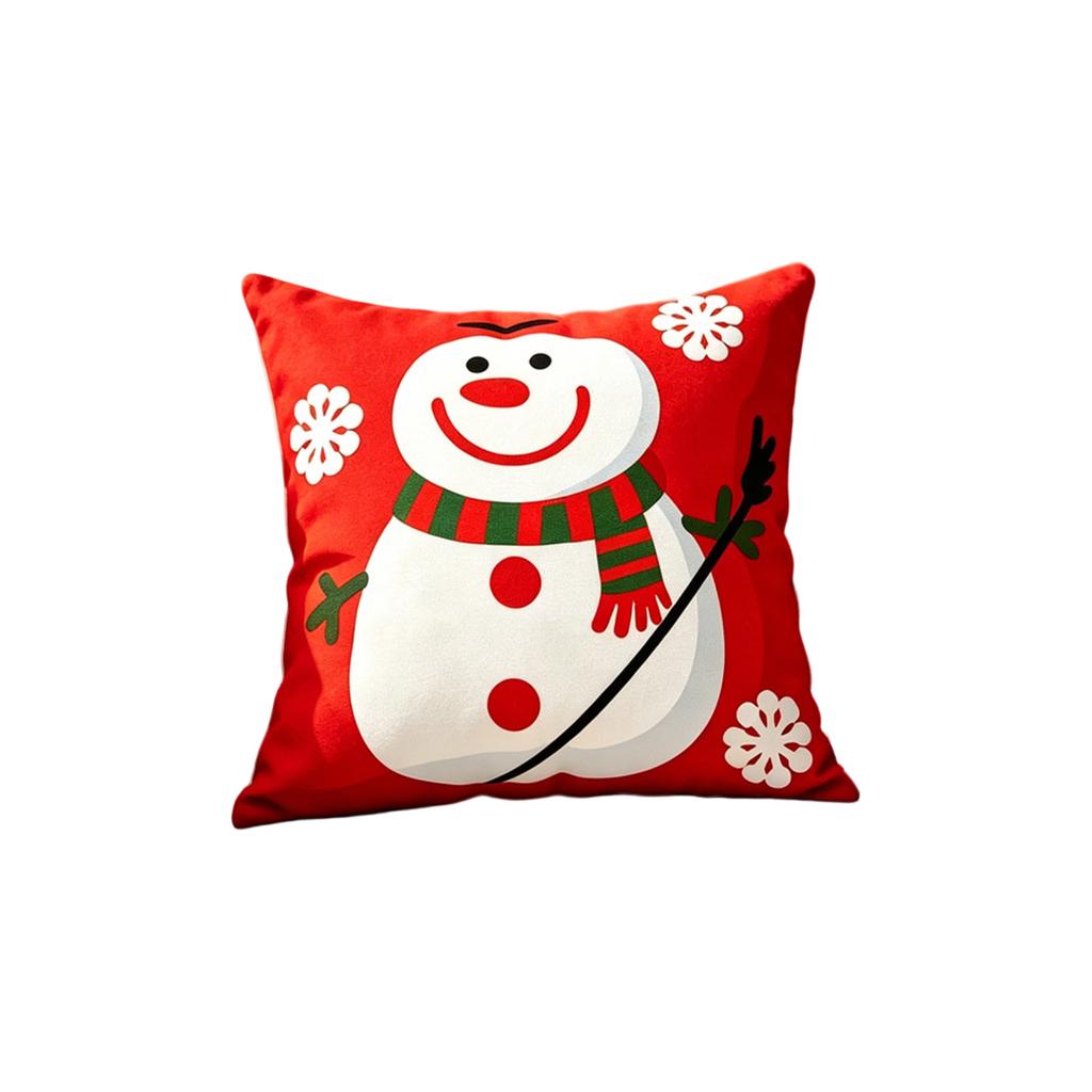 Christmas Festive Pillowcase, Imitation Embroidery Holiday Decoration, American Throw Pillow, Living Room Sofa Cushion, Bay Window Pillowcase