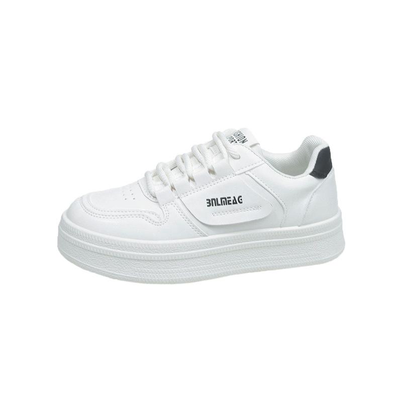 

Internet celebrity lace-up platform muffin little white shoes women s 2025 spring new Korean version versatile casual board shoes single shoes women s 40 чорний