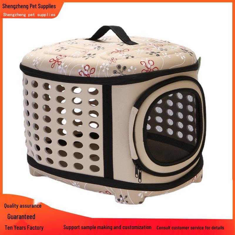 Foldable EVA Pet Travel Bag - Portable Crossbody Handbag for Cats & Dogs giallo