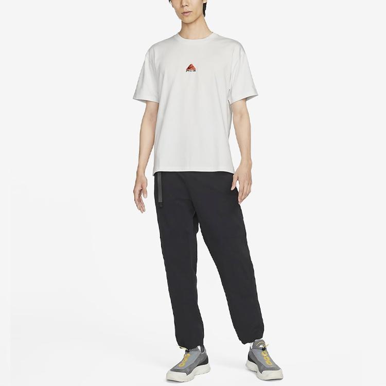Nike As M Nrg Acg Ss Solid Color Chest Pattern Printing Round Neck Short Sleeve White Men's DQ1816-121